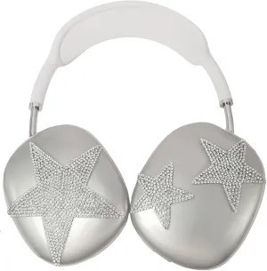 Case Cover for AirPods Max Glittering Rhinestones Stars, Clear Sparkling Cute Soft Cases for Women Accessories Protective Cover for Apple AirPods Max (Starry Sky)