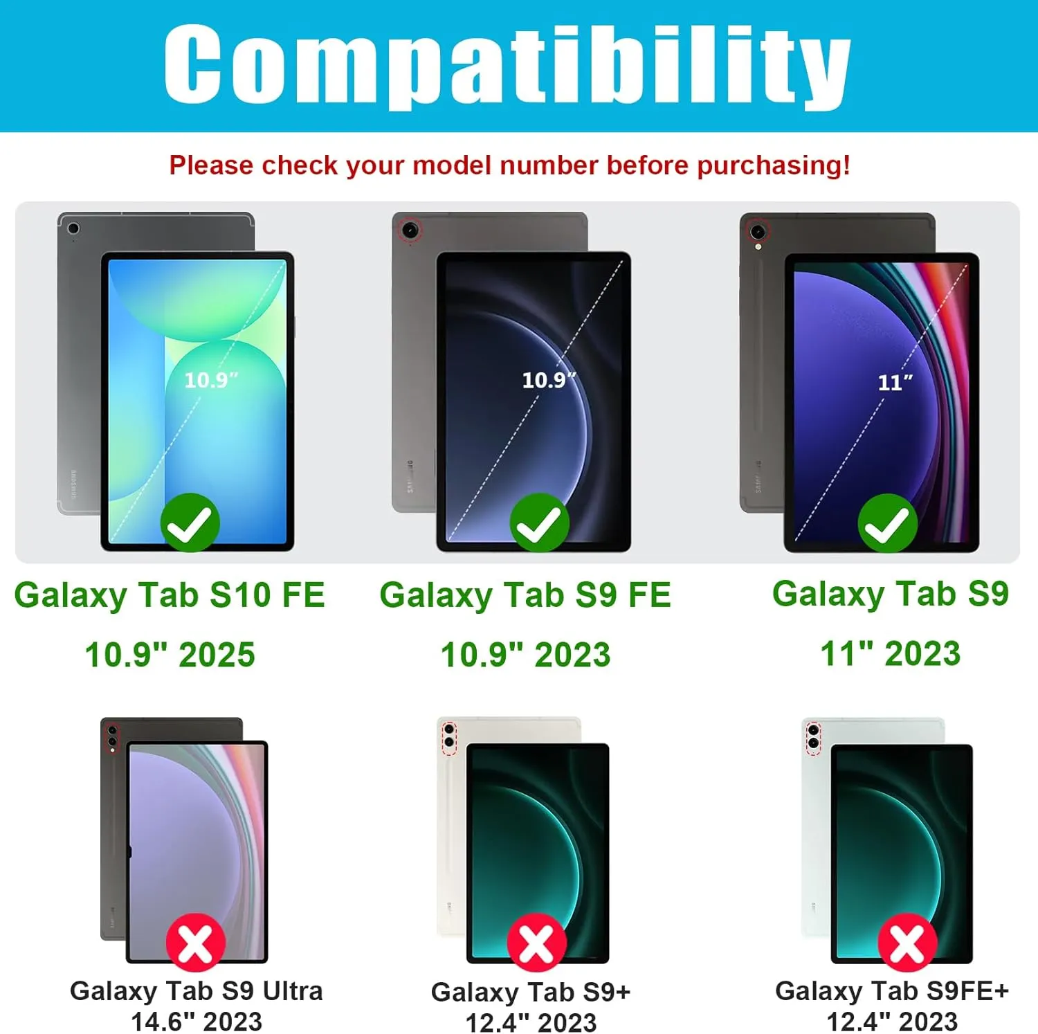 Case for Galaxy Tab S10 FE &S9 FE 10.9"/S9 11 Inch: TPU Cover for Samstng Tablet S10 FE/ 2025/ S9 FE & S9 2023 5G with Screen Protector- Stand- Handle-Shoulder Strap-S-Pen Holder-Red