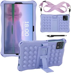case for Teclast M50 Mini/Samsung A7 lite（SM-T220、SM-T225、SM-T227） 8.7-inch Tablet with Lanyard/Pen Holder/Stylus Case for 8.7-inch Kids' Tablets (Purple)