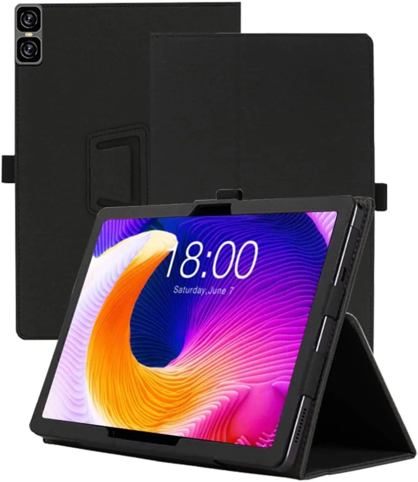 Case for TECLAST T45HD Tablet 10.5 inch Android 13 Tablet, Premium PU Leather Folio Folding Stand Protective Tablet Cover with Hand Strap Magnet for TECLAST T45HD