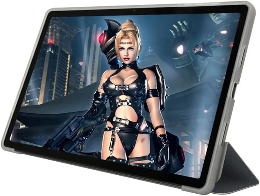Case for TECLAST T60 Tablet 12 inch Android 14 Tablets, Ultra Slim PU Leather Folding Protective Cover Case with Auto Wake/Sleep Trifold Stand Soft TPU Back Shell for TECLAST T60, Gray