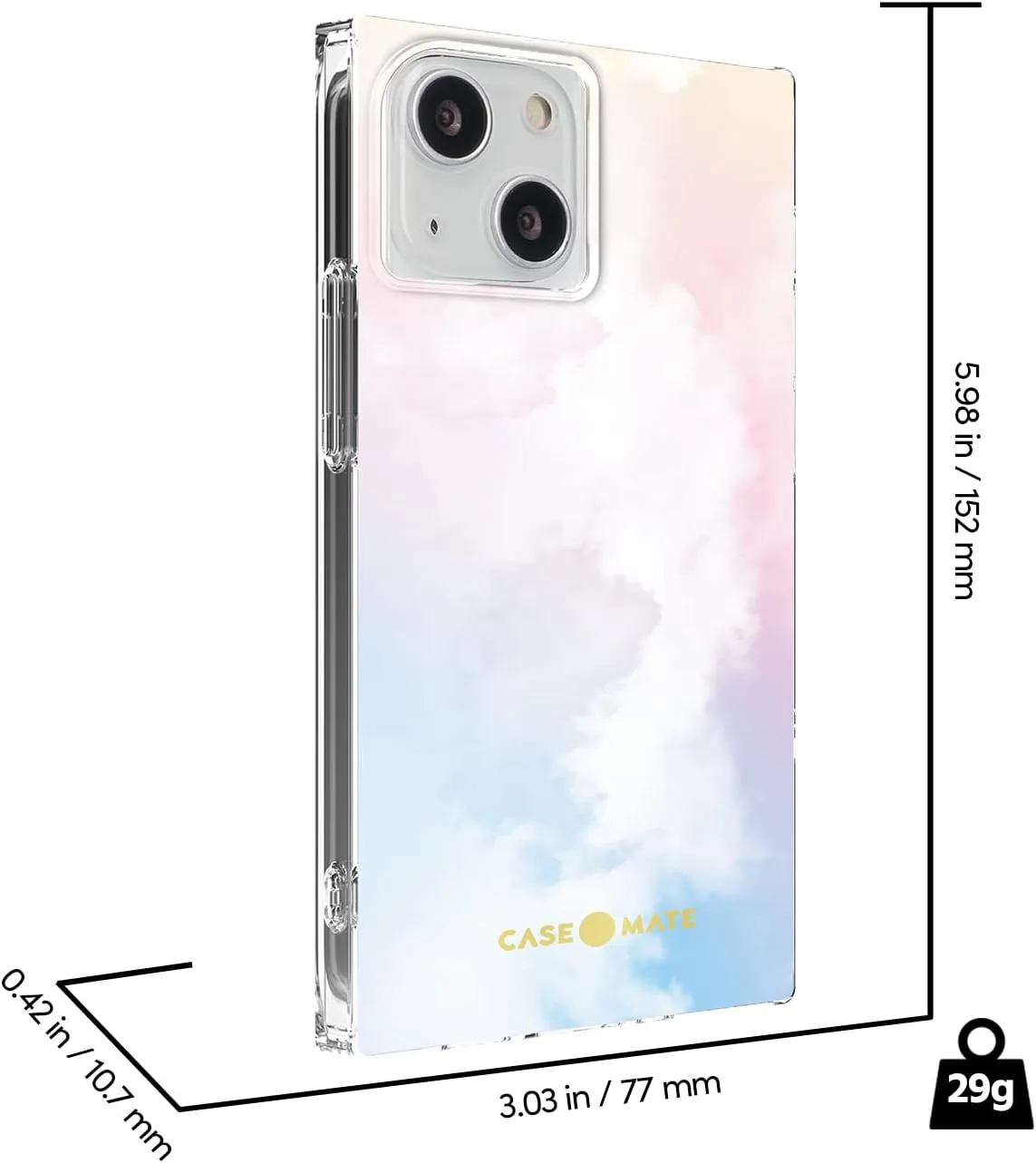 Case-Mate BLOX iPhone 13 Case - Cloud 9 [10ft Drop Protection] [Wireless Charging Compatible] Protective Phone Case for iPhone 13 6.1", Anti-Scratch, Shockproof, Matte Finish, Slim, Lightweight