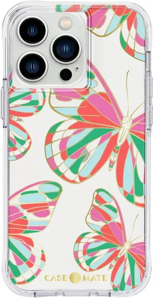 Case-Mate iPhone 13 Pro Case for Women [10ft Drop Protection] [Wireless Charging] Tough Prints Phone Case for iPhone 13 Pro - Cute Gold Foil Element Phone Cover, Anti Scratch - Butterflies