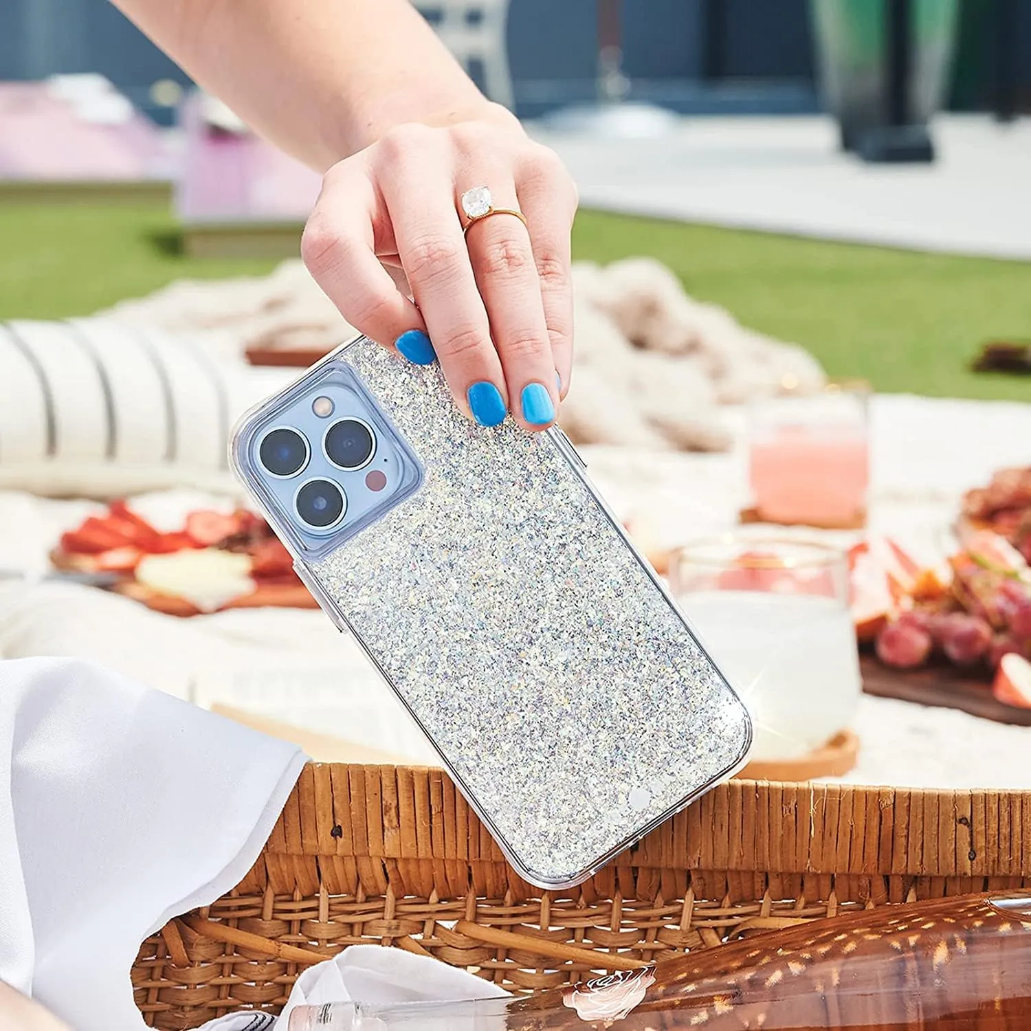 Case-Mate iPhone 13 Pro Max Case for Women [10ft Drop Protection] [Wireless Charging] Twinkle Stardust Phone Cover for iPhone 13 Pro Max - Luxury Glitter Phone Cover - Shock Absorbing, Anti Scratch