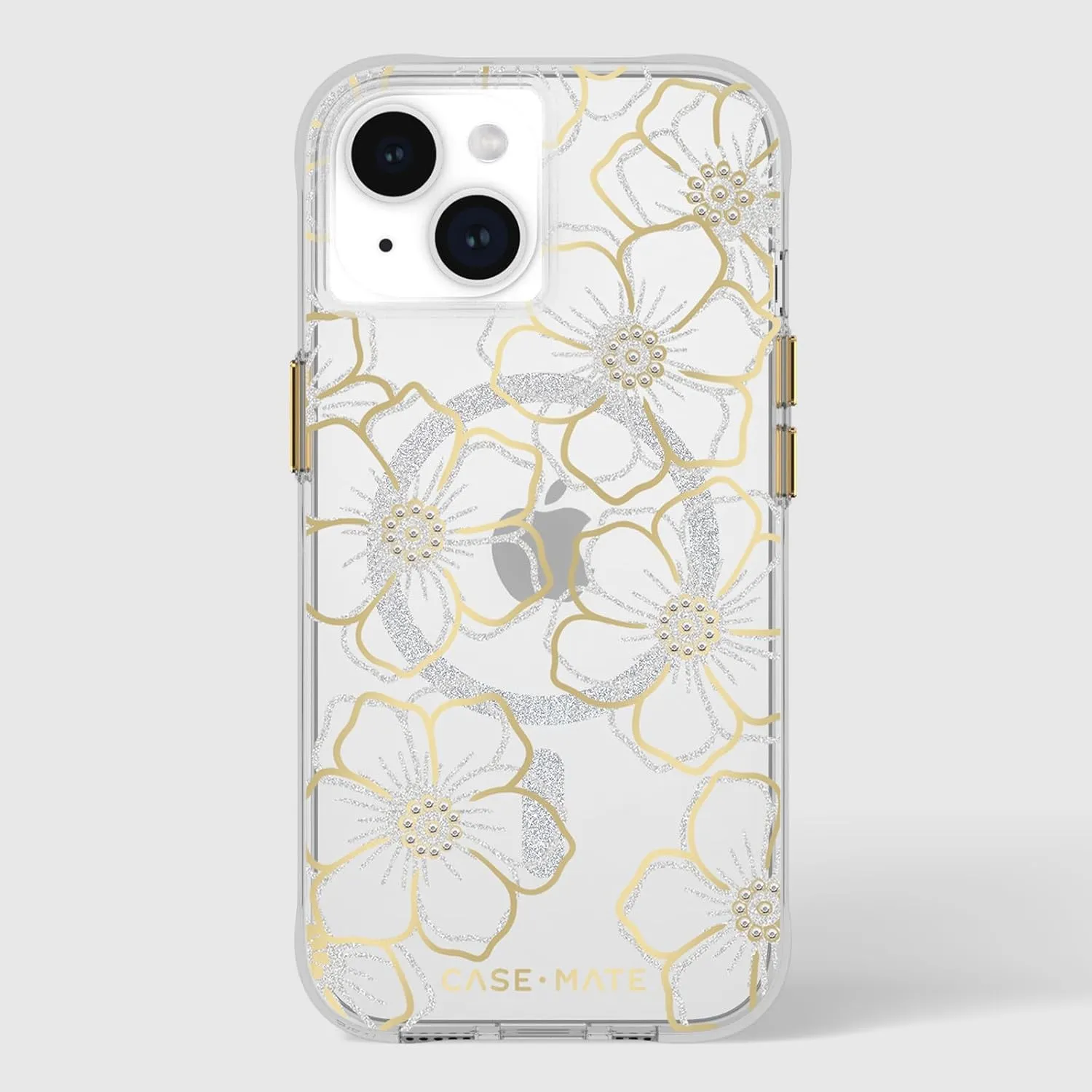 Case-Mate iPhone 15 Case - Floral Gems [12ft Drop Protection] [Compatible with MagSafe] Magnetic Cover with Sparkly Rhinestones for iPhone 15 6.1", Anti-Scratch, Shock Absorbent Materials, Slim