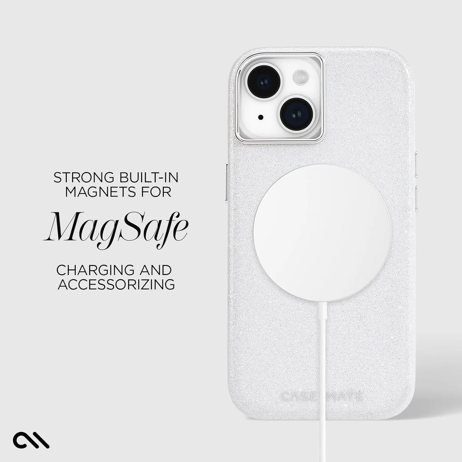 Case-Mate iPhone 15 Case - Shimmer Iridescent [12ft Drop Protection] [Compatible with MagSafe] Magnetic Cover with Cute Bling Sparkle for iPhone 15 6.1", Anti-Scratch, Shock Absorbent Material, Slim