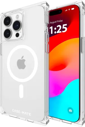 Case-Mate iPhone 15 Pro Max Case for Women - Compatible with MagSafe - 12ft Drop Protection - 6.7" Magnetic Case for iPhone 15 Pro Max - Shockproof, Anti-Scratch Phone Cover - BLOX Clear