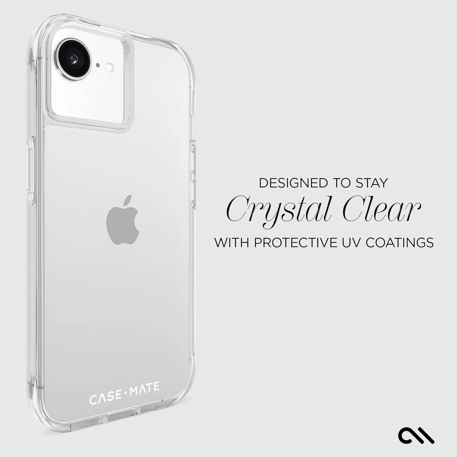 Case-Mate iPhone 16e (2025) / 15/14 / 13 Case [Wireless Charging] Tough Rugged Phone Case with 12ft Drop Protection - Anti-Yellowing Heavy Duty Protective Case for iPhone 16e (2025) - Clear