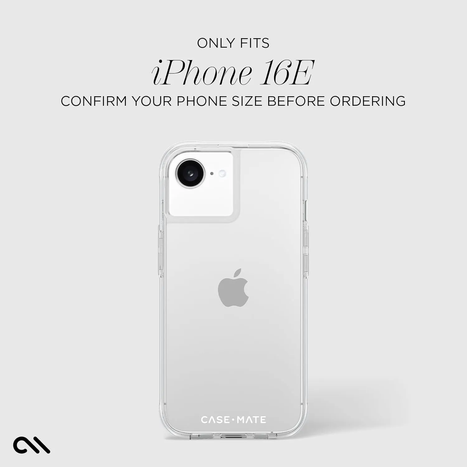 Case-Mate iPhone 16e (2025) / 15/14 / 13 Case [Wireless Charging] Tough Rugged Phone Case with 12ft Drop Protection - Anti-Yellowing Heavy Duty Protective Case for iPhone 16e (2025) - Clear