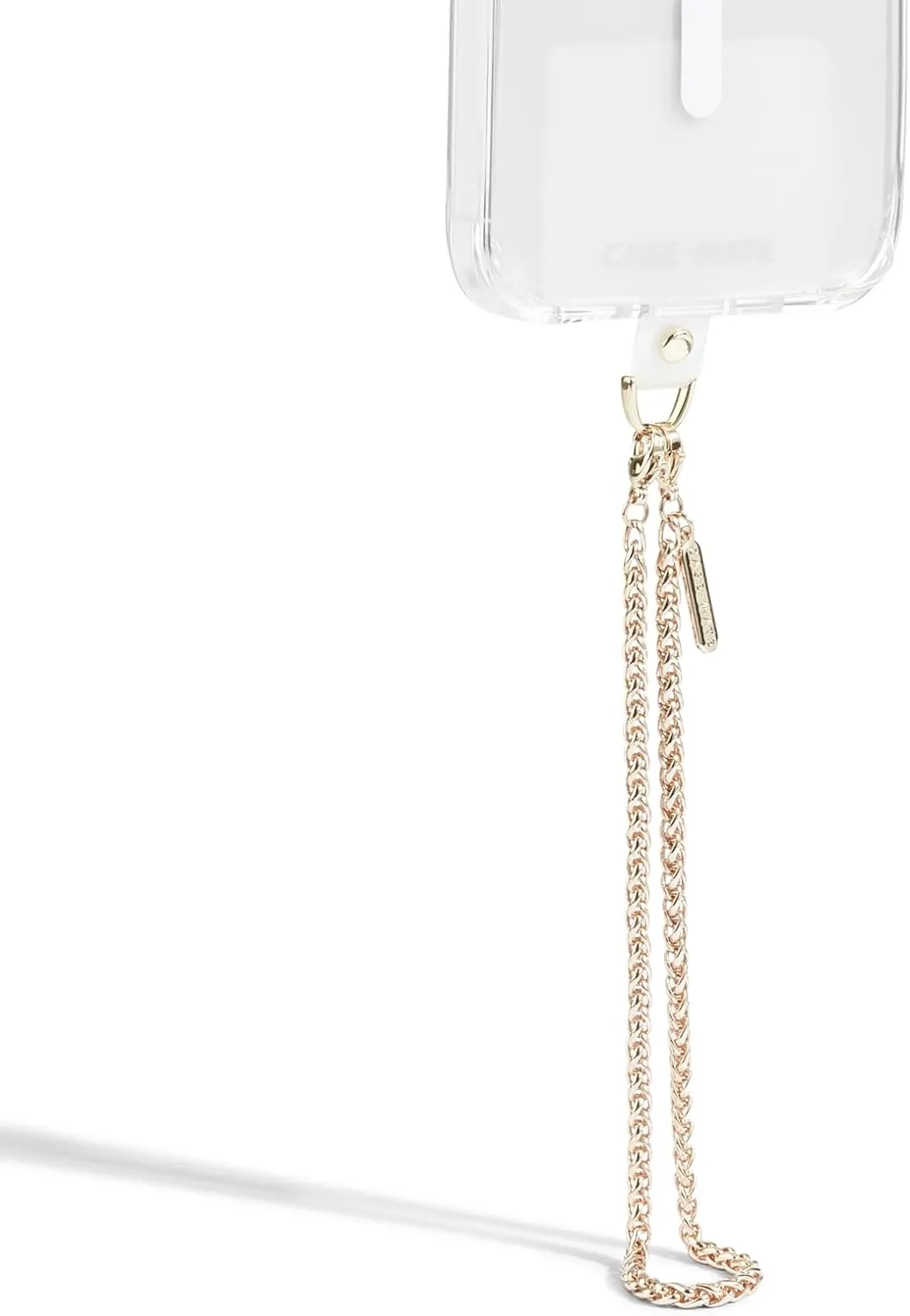 Case-Mate Phone Charm with Gold Chain - Detachable Anti Theft Strap - Hands-Free iPhone Wrist Strap for Women - Phone Wristlet - Fits Galaxy, Google Pixel and More - Dainty Gold Chain