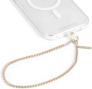 Case-Mate Phone Charm with Gold Chain - Detachable Anti Theft Strap - Hands-Free iPhone Wrist Strap for Women - Phone Wristlet - Fits Galaxy, Google Pixel and More - Dainty Gold Chain