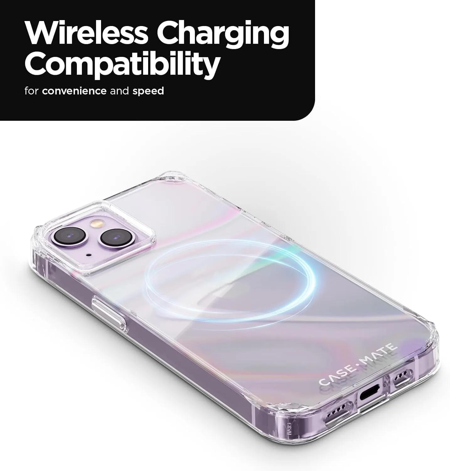 Case-Mate Soap Bubble iPhone 14 Plus Case [10ft Drop Protection] [Wireless Charging Compatible] Luxury Cover for iPhone 14 Plus 6.7" - Iridescent Swirl Effect, Anti-Scratch, Shockproof - Iridescent
