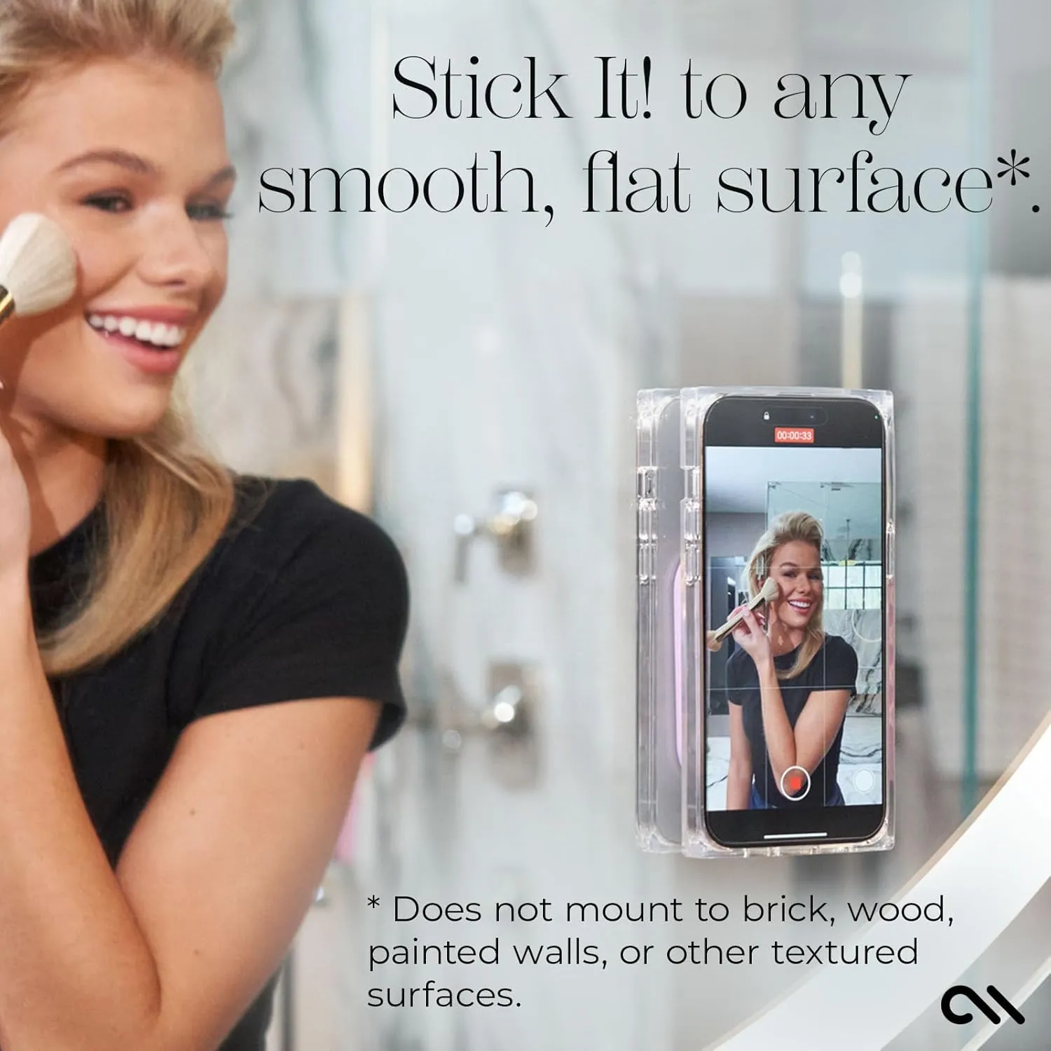 Case-Mate Stick it! Magnetic Suction Cup Phone Mount - Snap-On Detachable iPhone Suction Mount - Hands-Free MagSafe Phone Grip for iPhone Pro Max 16/15/14/13 Series - Stardust