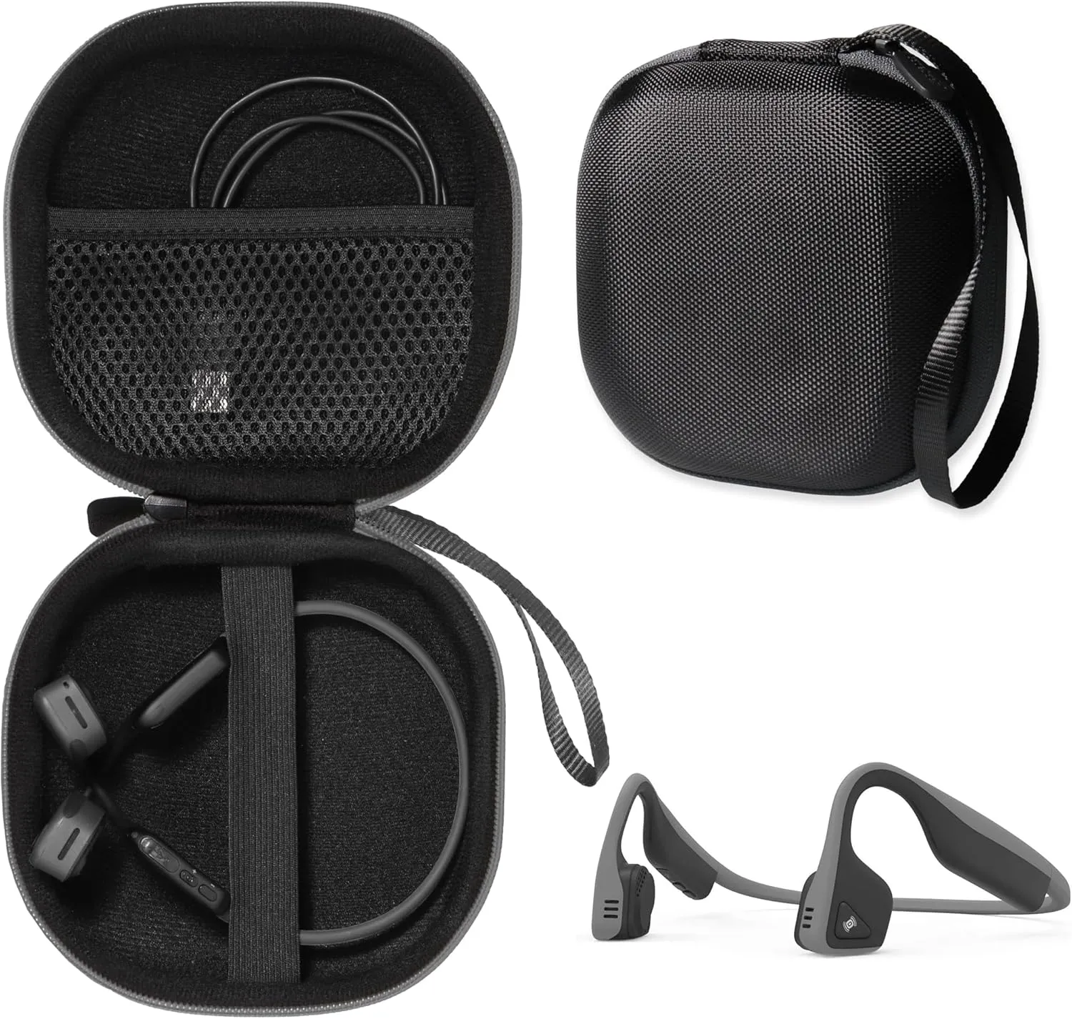 CaseSack Bone Conduction Headphone Case for Aftershokz Aeropex, Trekz Air, Bluez 2, KSCAT, Sades, DIGICare, Shokz Openrun Pro