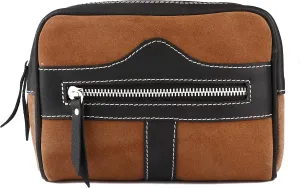 CHALLENGER Leather Waist Belt Bag Travel Pouch Fanny Pack Tan 18BT25TN