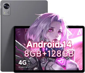 CHUWI Hi10 XPro Android 14 Tablet 10.1‘’, 8GB RAM 128GB ROM, Unisoc T606 Octa-Core, HD IPS Touchscreen Tablet PC,13MP 5MP Camera, Widevine L1,7000mAh,4G LTE, 5G WiFi, GPS,BT 5.0,Type-C, with Case