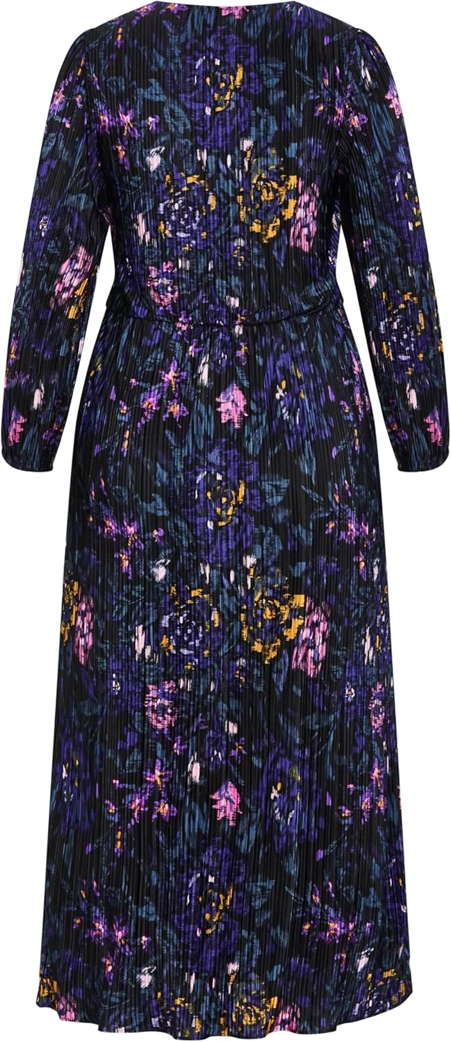 City Chic Women's Plus Size Dress-Kaya Print Maxi