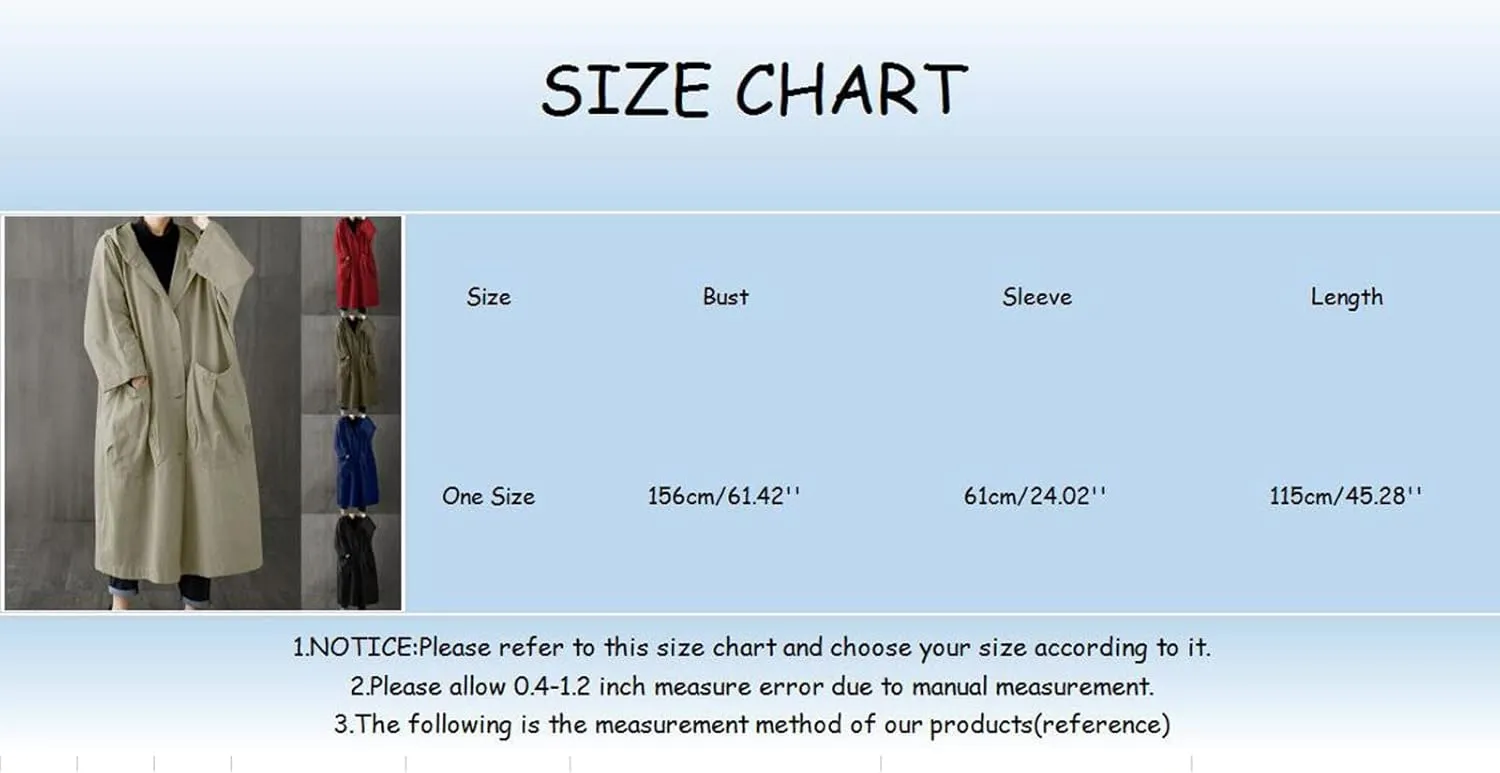 Classic Belted Lapel Overcoat Outwear Long Womens Jacket Overcoat Women'S Coat Womens Fall Fashion Winter Trench