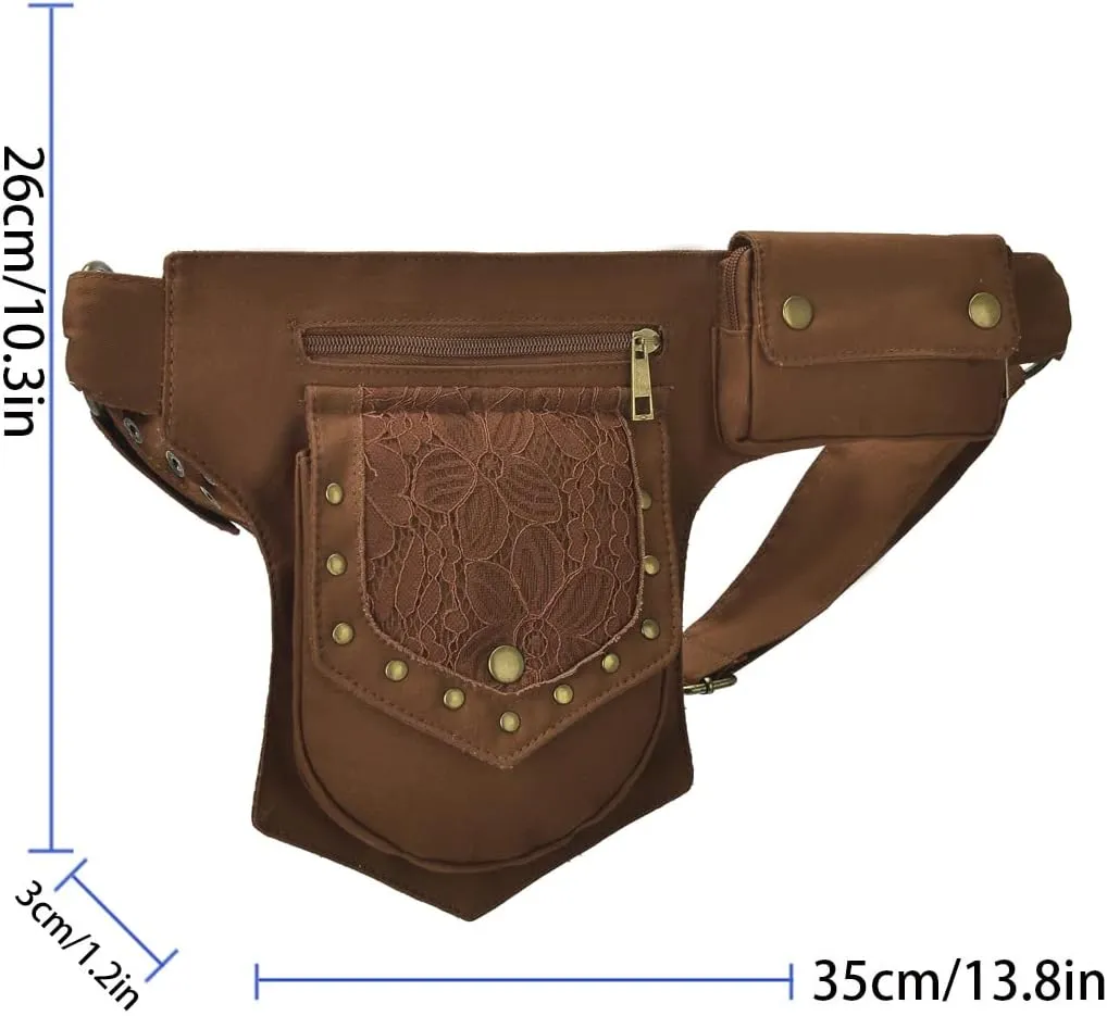 Classic Fashion Belt Bag Outdoor Sports Casual Trial Bag, Brown