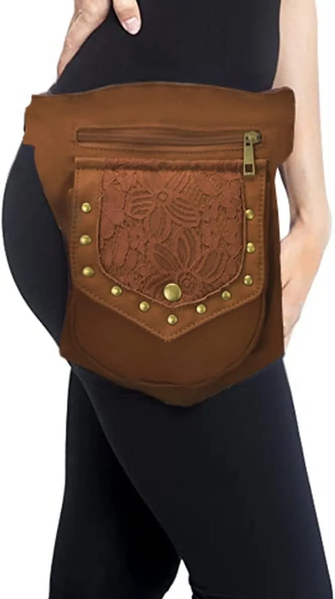 Classic Fashion Belt Bag Outdoor Sports Casual Trial Bag, Brown