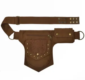 Classic Fashion Belt Bag Outdoor Sports Casual Trial Bag, Brown