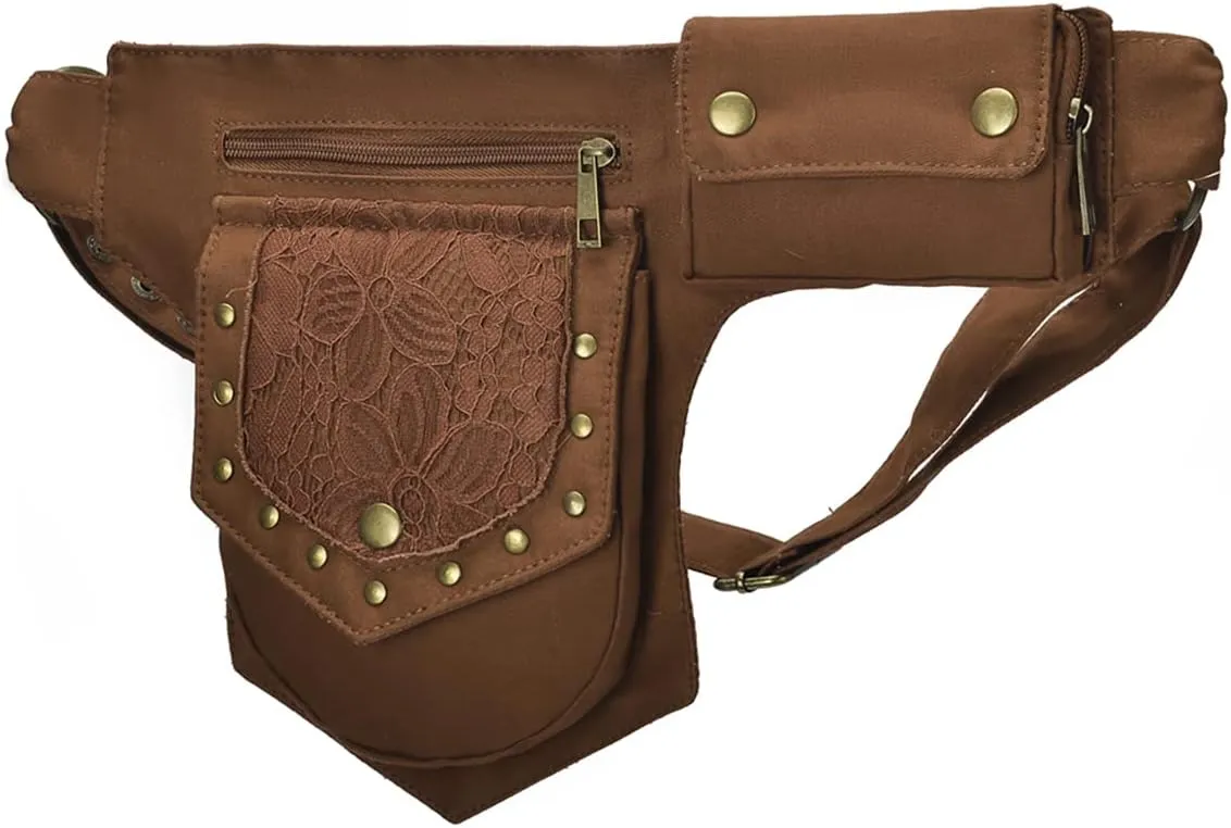 Classic Fashion Belt Bag Outdoor Sports Casual Trial Bag, Brown