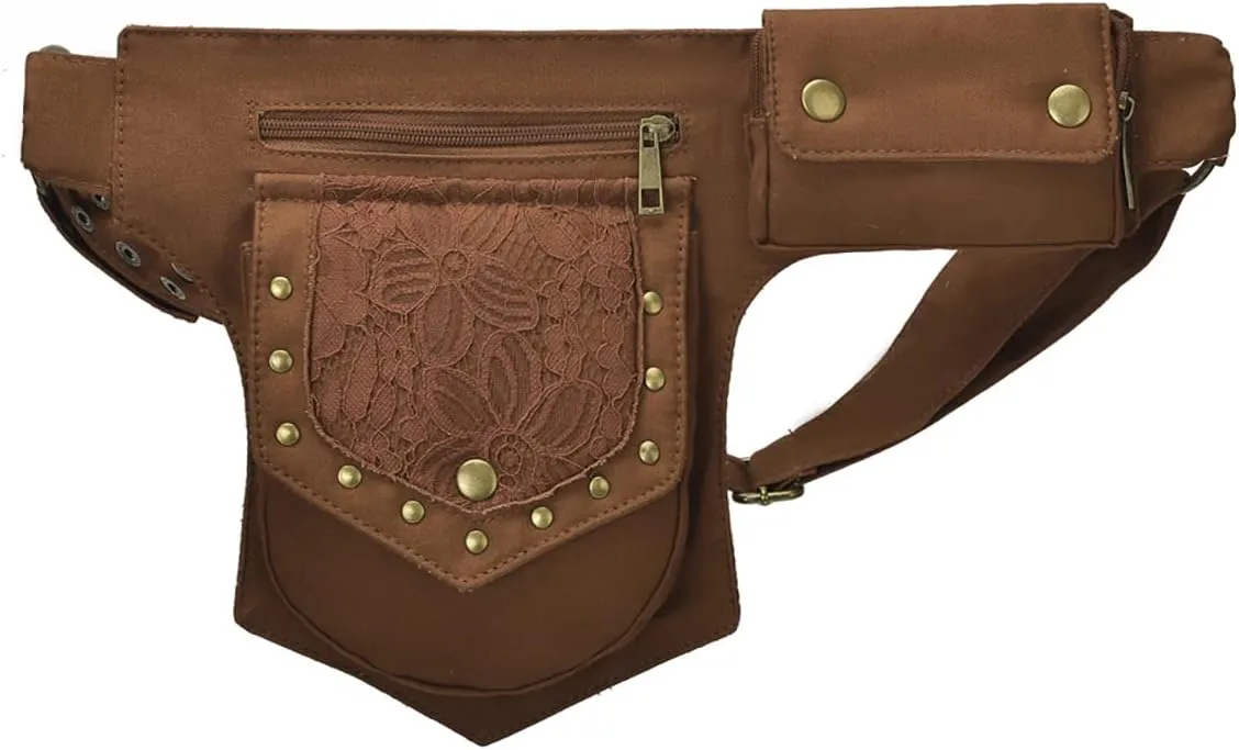 Classic Fashion Belt Bag Outdoor Sports Casual Trial Bag, Brown