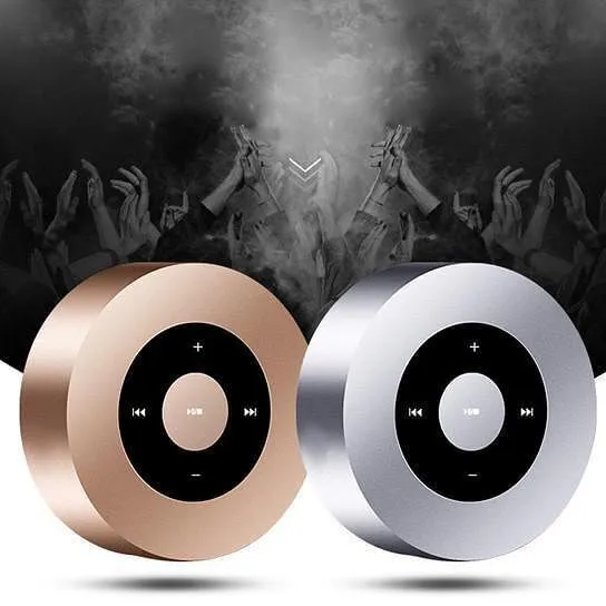 Color: Gold - Minimal Metallic Bluetooth Speaker and MP3 Player