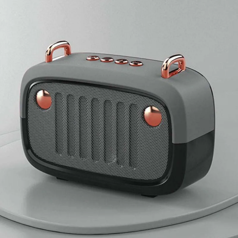Color: GRAY - Retro Look FM Radio And Bluetooth Speaker