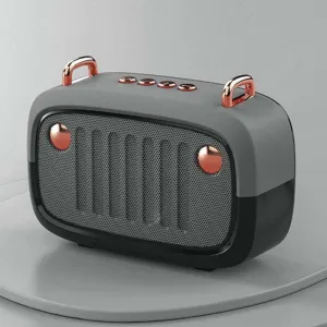 Color: GRAY - Retro Look FM Radio And Bluetooth Speaker