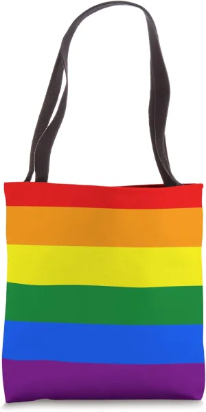 Colorful Gay Pride Flag Rainbow Colors - Lesbian/Gay Rights Tote Bag