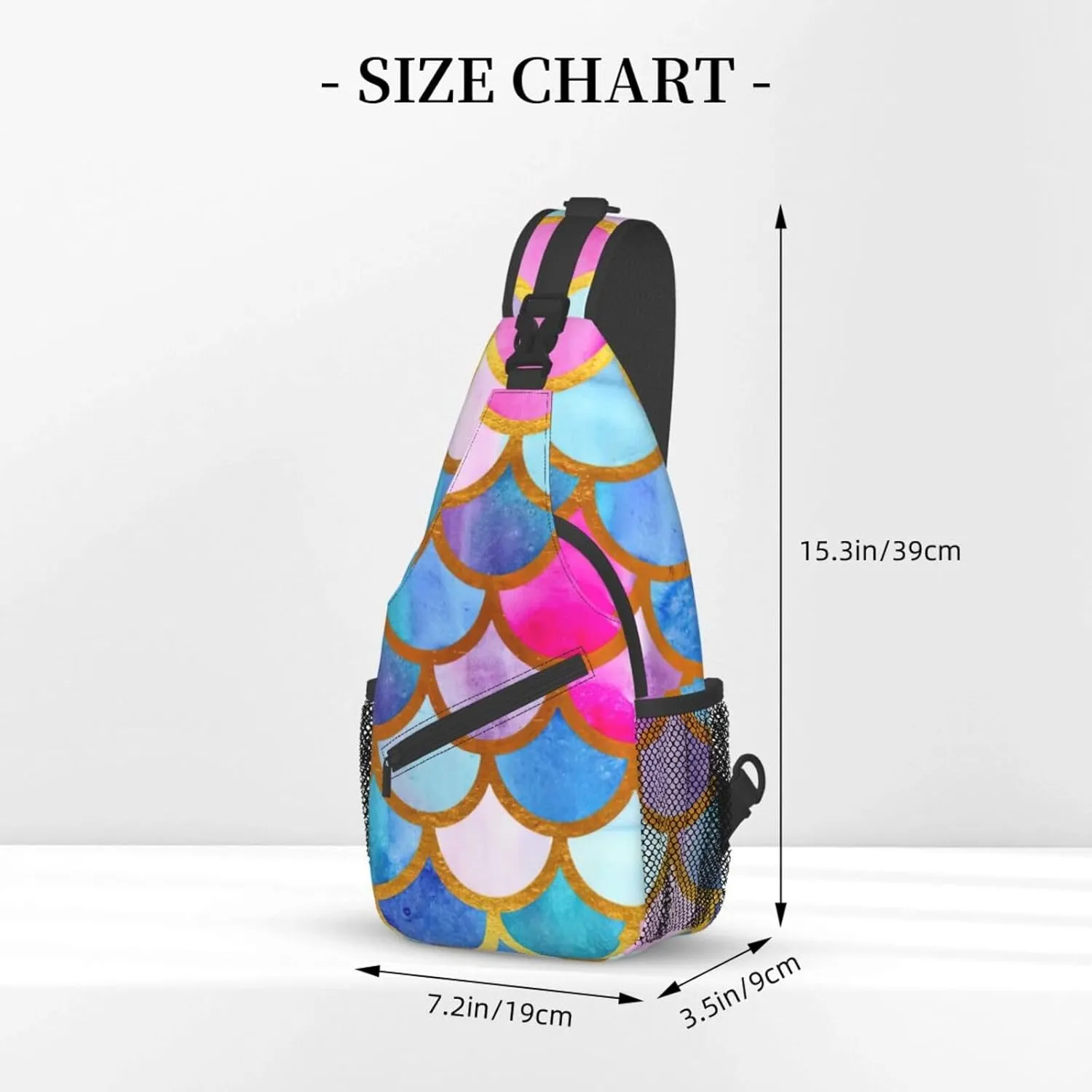 Colorful Rainbow Unisex Casual Diagonal Chest Bag,Multipurpose Crossbody Shoulder Bag Travel Hiking Daypack