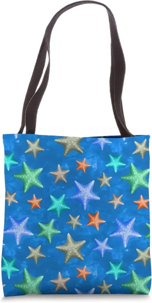 Colorful Starfish Summer Beach Nautical Coastal Tote Bag