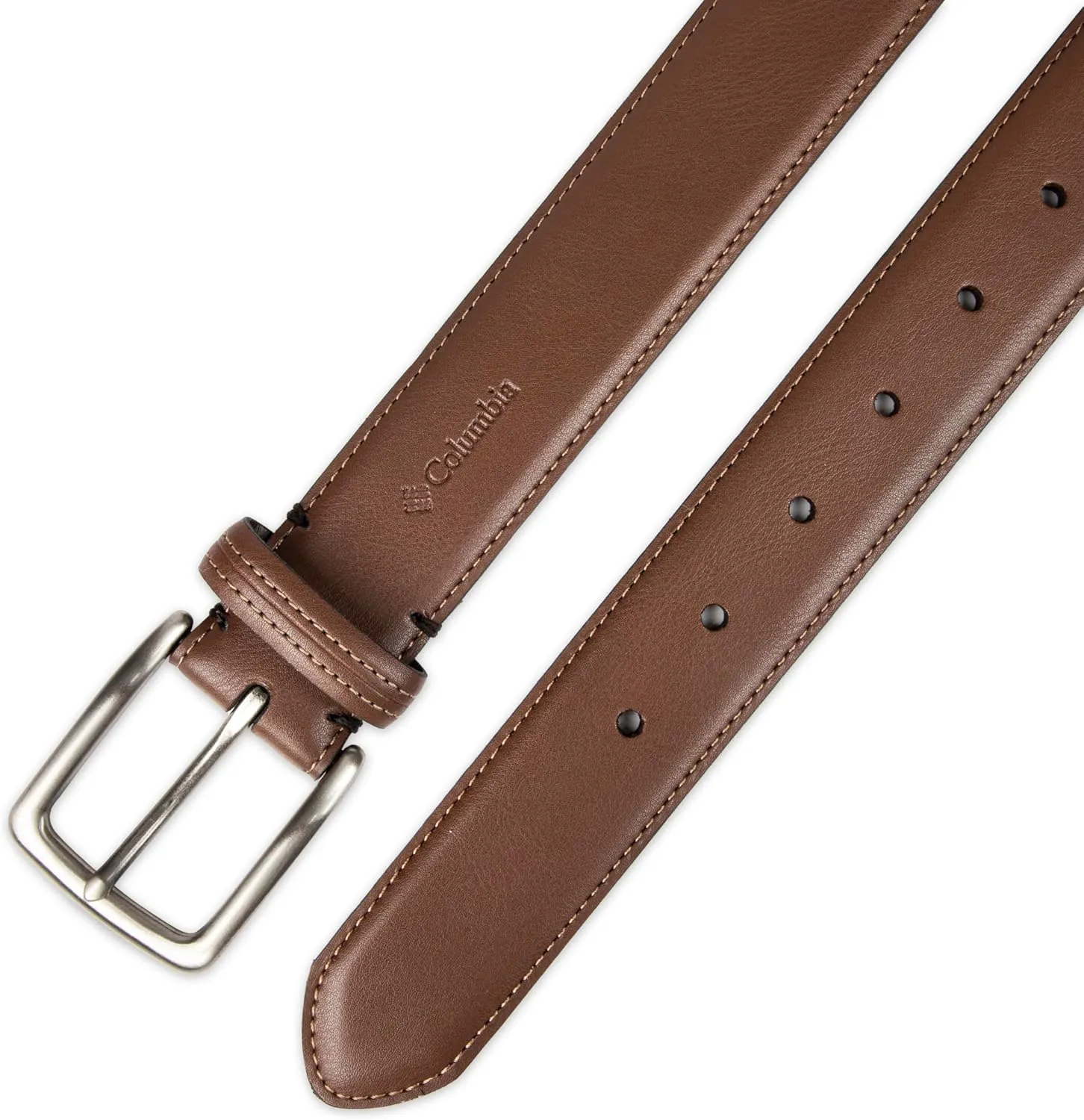 Columbia Men’s Trinity Logo Everyday Casual Dress Belt, Regular and Big and Tall Sizing