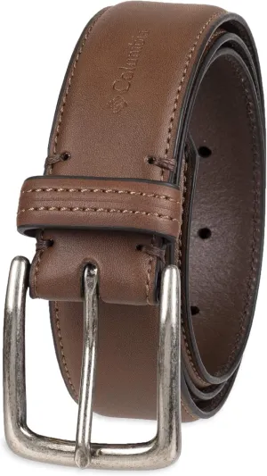 Columbia Men’s Trinity Logo Everyday Casual Dress Belt, Regular and Big and Tall Sizing