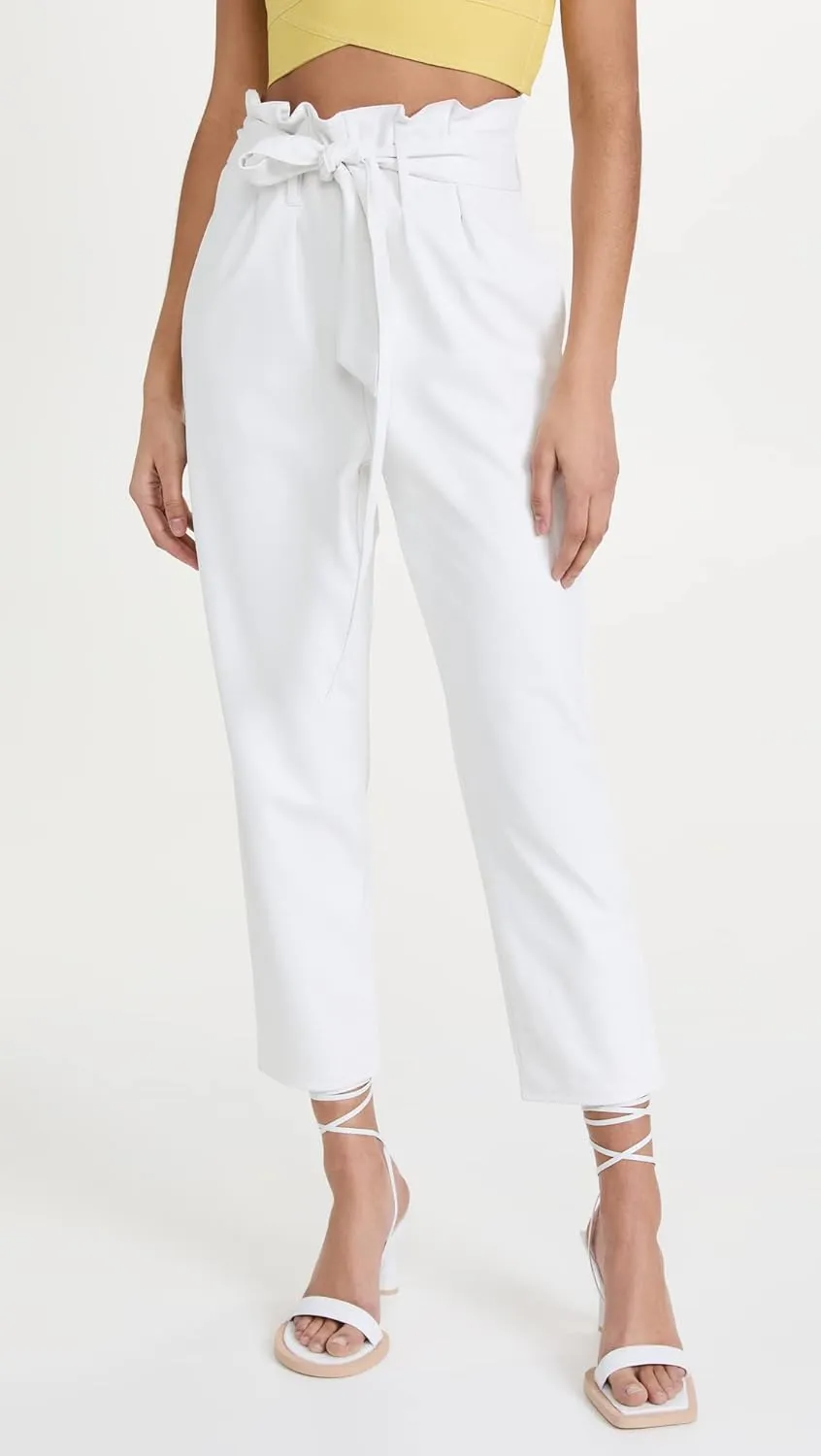 commando Women's Faux Leather Paperbag Pants