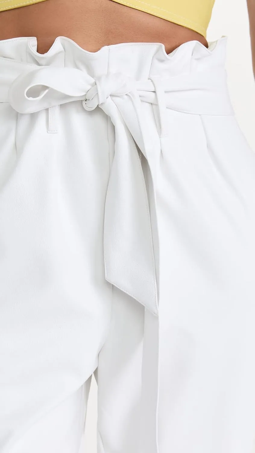 commando Women's Faux Leather Paperbag Pants