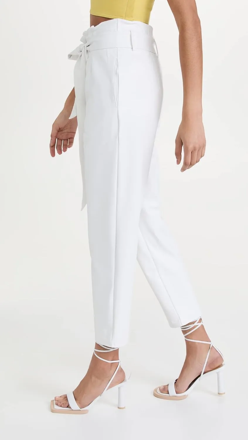 commando Women's Faux Leather Paperbag Pants