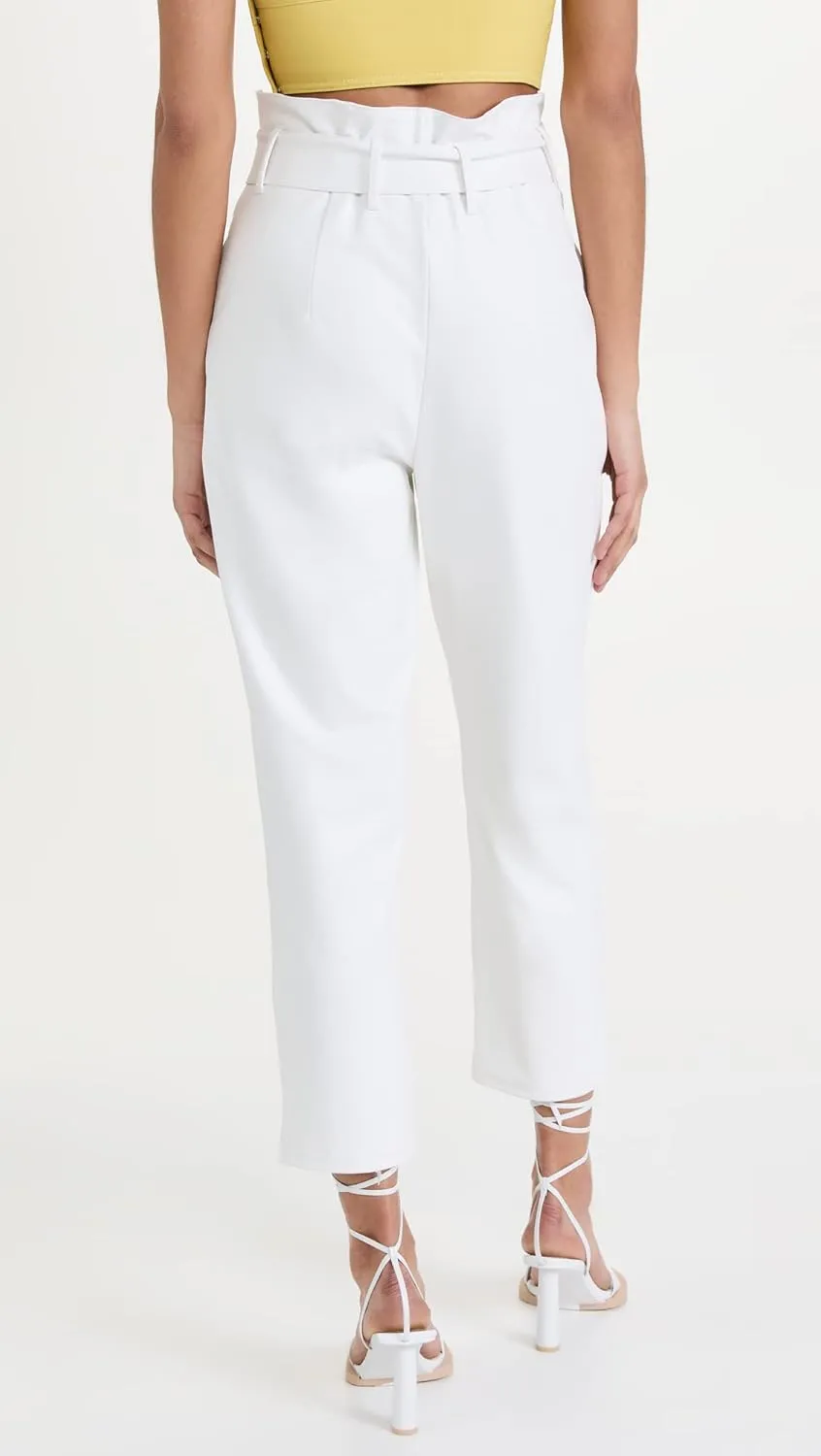 commando Women's Faux Leather Paperbag Pants