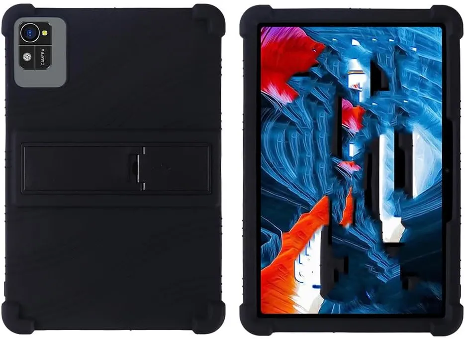 Compatible with Case for Xgody-Model-N02PRO 10 inch Tablet, Full Coverage Ultra Slim Adjustable Stand Silicone Shockproof Lightweight Protective Cover Case (Black)