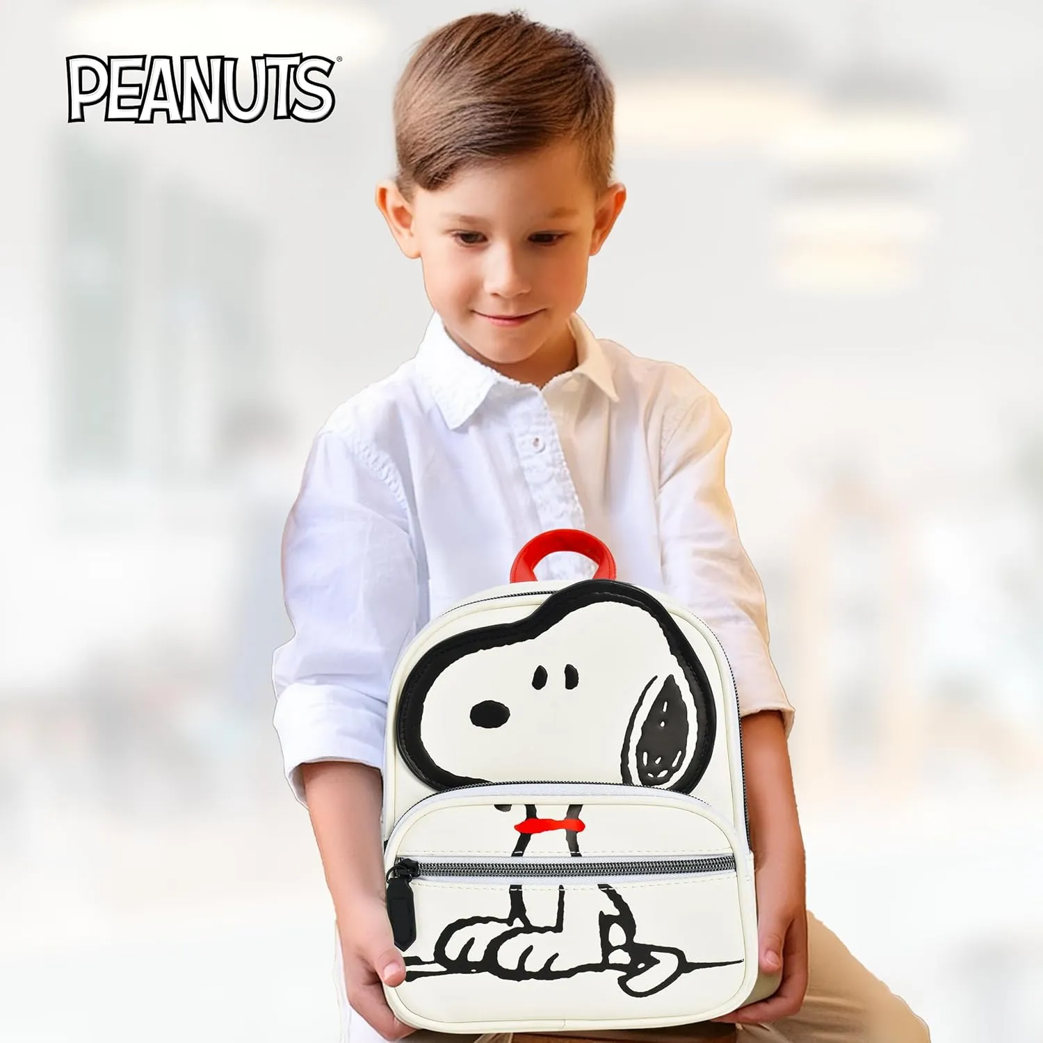 Concept One Peanuts Mini Backpack, Small Travel Bag for Men and Women, Snoopy, 9 Inch