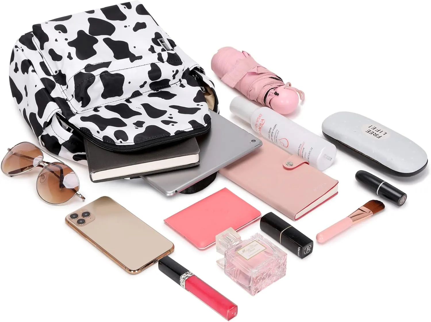 Cow Print Mini Backpack Women Girls, Small Backpack Purse for Adults Teens Kids School Travel