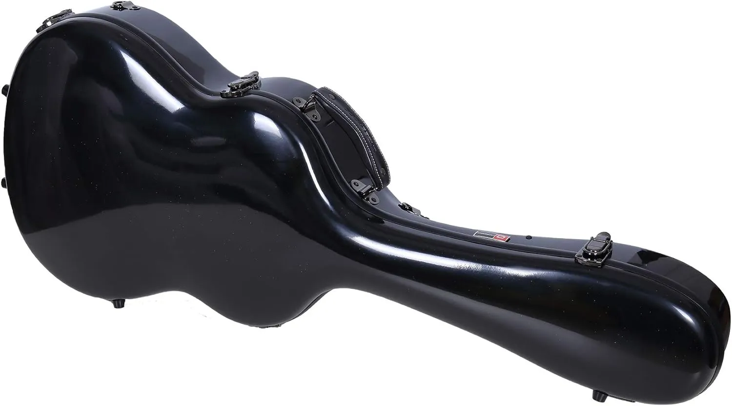 Crossrock Deluxe Fiberglass Classical Guitar Case, 4/4 Full Size, Black (CRF2020CBK)