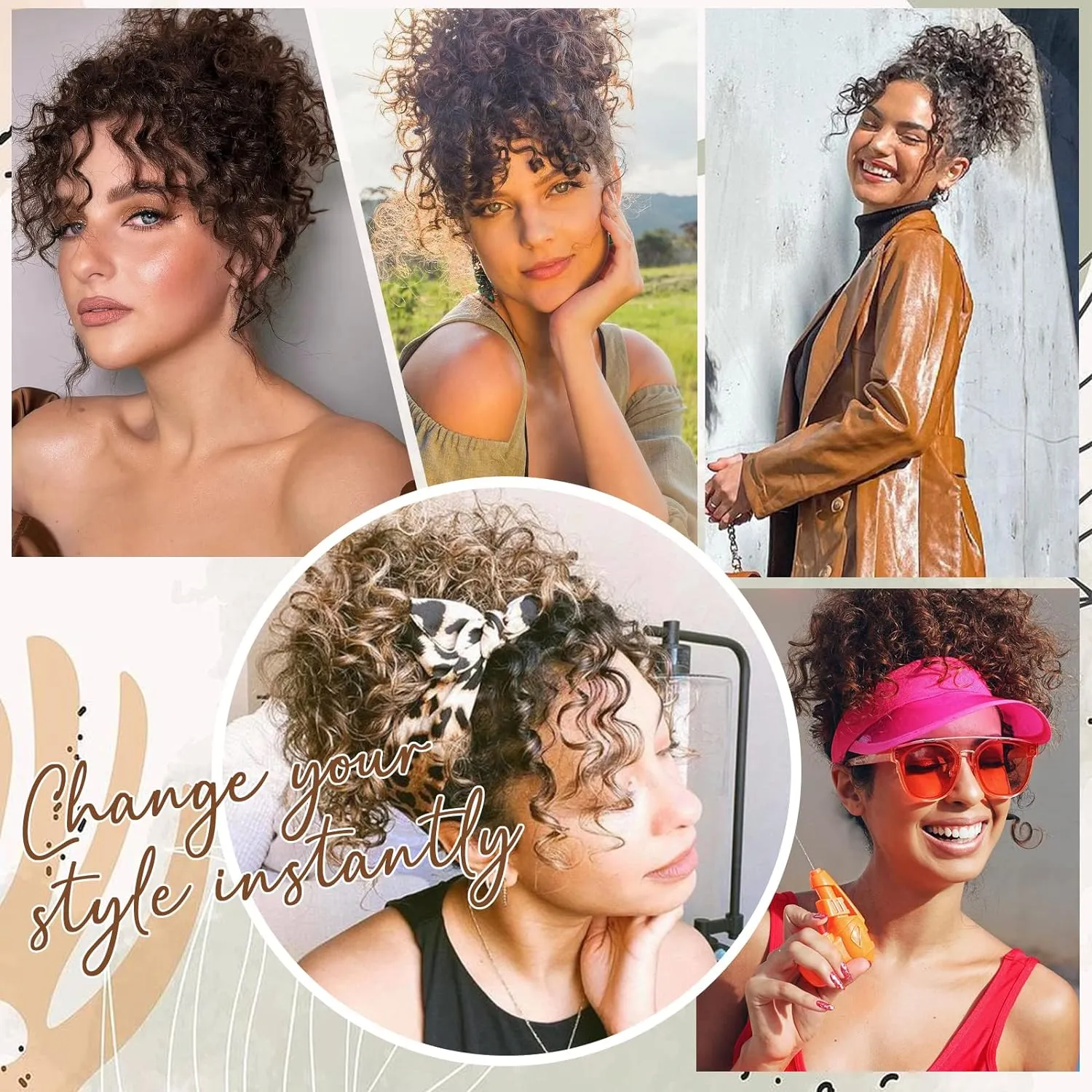 Curly Drawstring Ponytail Extension for Black Women Curly Ponytail Extension Drawstring Ponytail Curly Hair Extensions Ponytail Extensions for Women Drawstring Ponytail Curly Extension