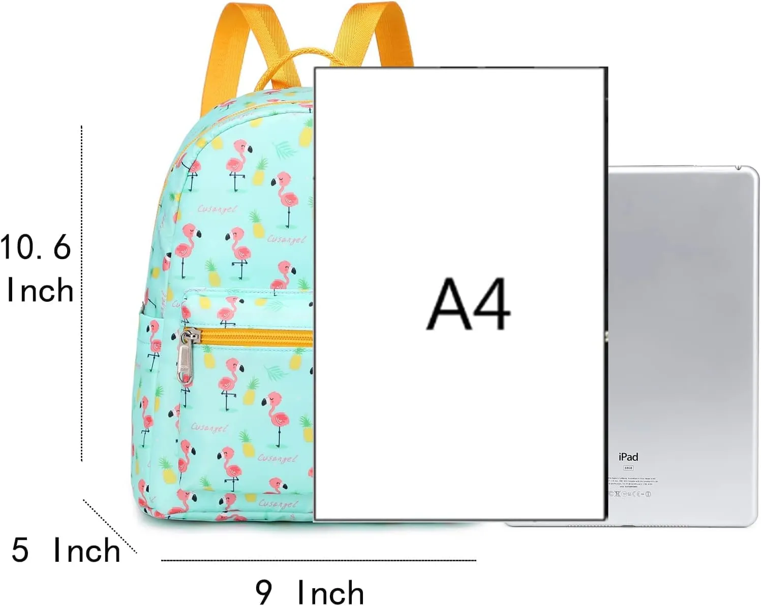 Cusangel Green Small Backpack Girls, Water-resistant Flowers Mini Backpack Daypack Shoulder Bag Woman Kids School Travel