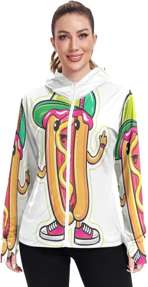 Cute Smiling Starfish Upf Shirt Women, Upf 50  Women's Hiking Clothing, Womens Athletic Long Sleeve Shirts S-XXL