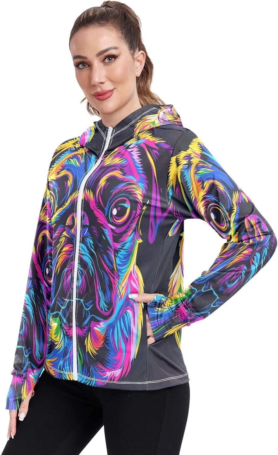 Cute Smiling Starfish Upf Shirt Women, Upf 50  Women's Hiking Clothing, Womens Athletic Long Sleeve Shirts S-XXL