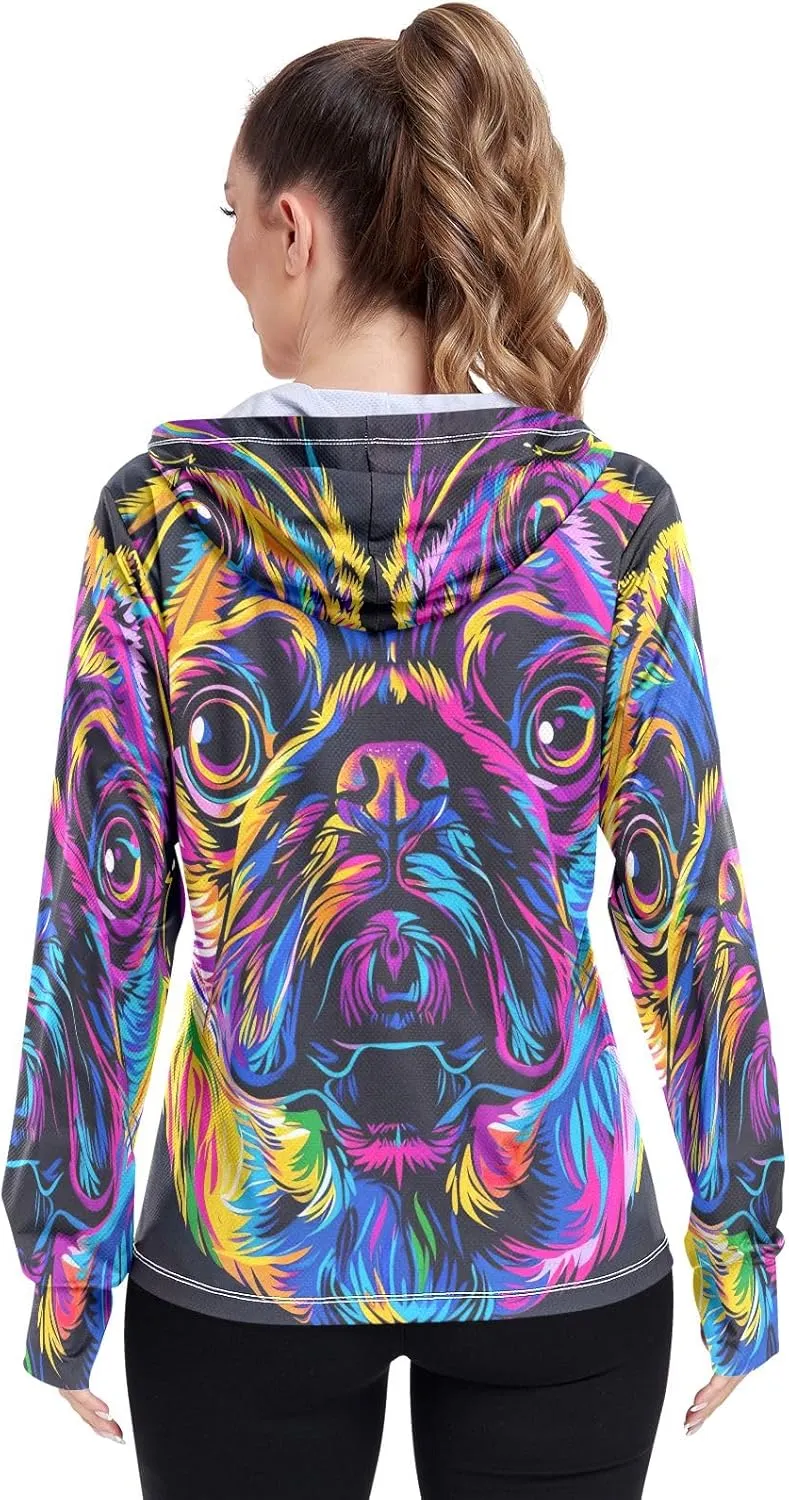 Cute Smiling Starfish Upf Shirt Women, Upf 50  Women's Hiking Clothing, Womens Athletic Long Sleeve Shirts S-XXL