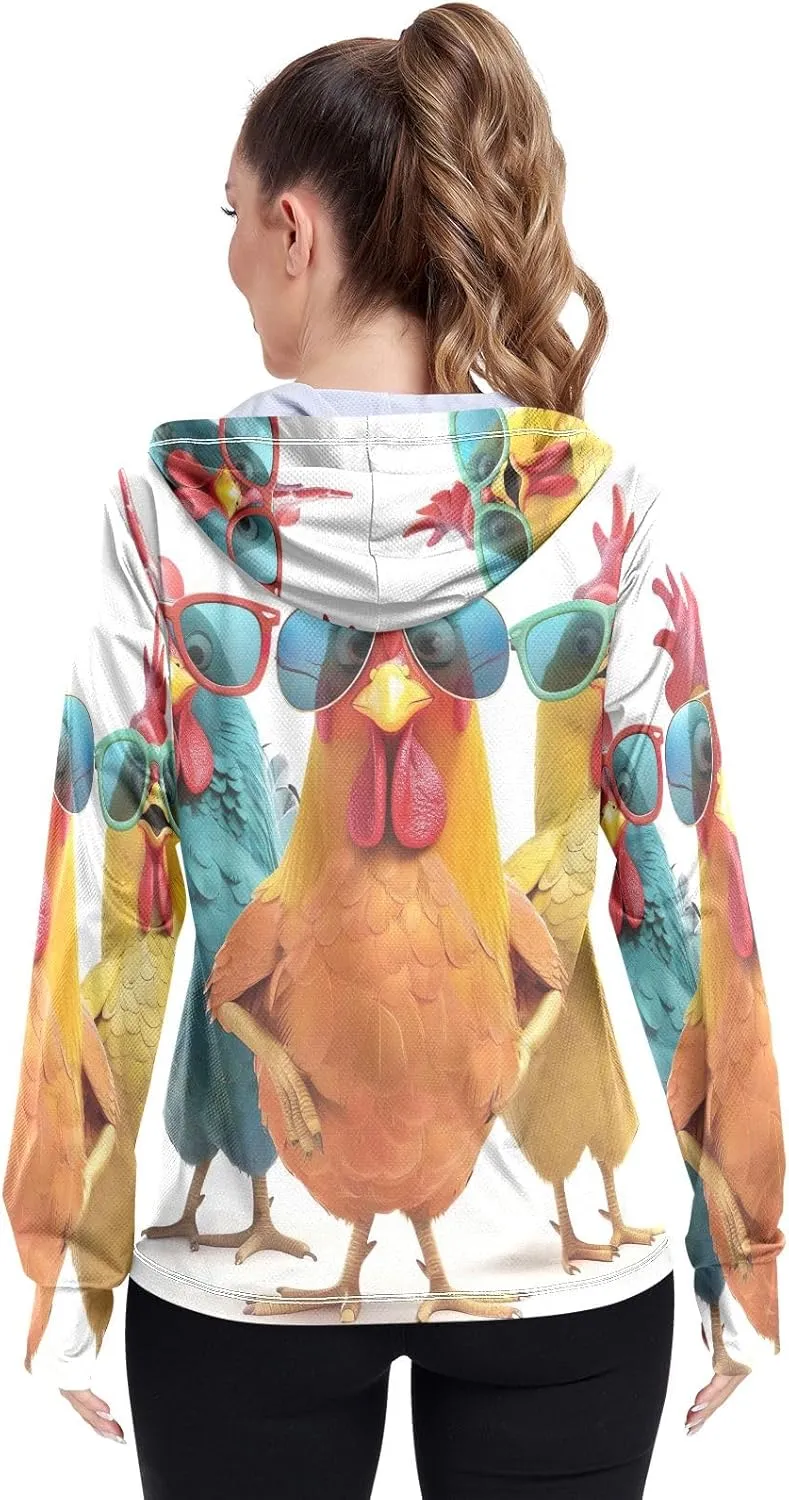 Cute Smiling Starfish Upf Shirt Women, Upf 50  Women's Hiking Clothing, Womens Athletic Long Sleeve Shirts S-XXL