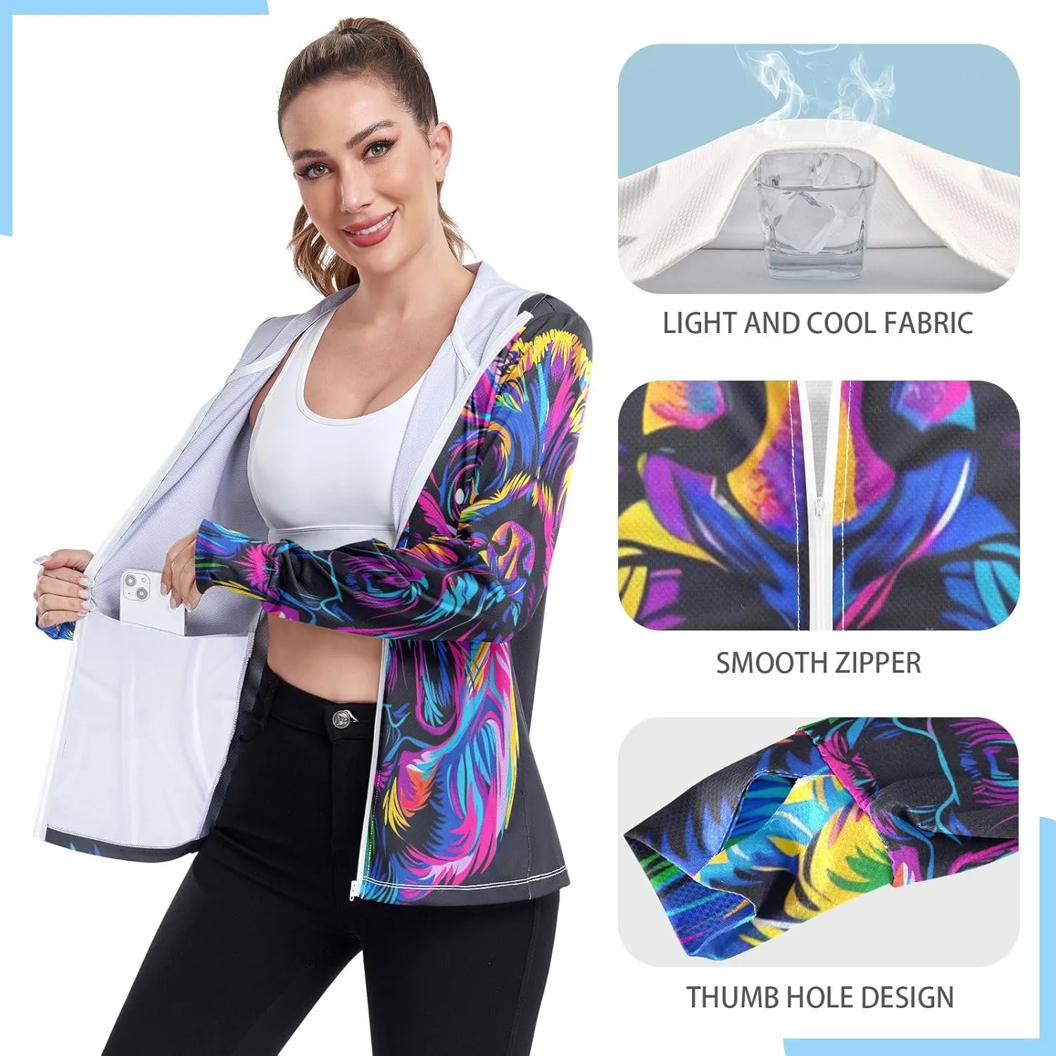 Cute Smiling Starfish Upf Shirt Women, Upf 50  Women's Hiking Clothing, Womens Athletic Long Sleeve Shirts S-XXL